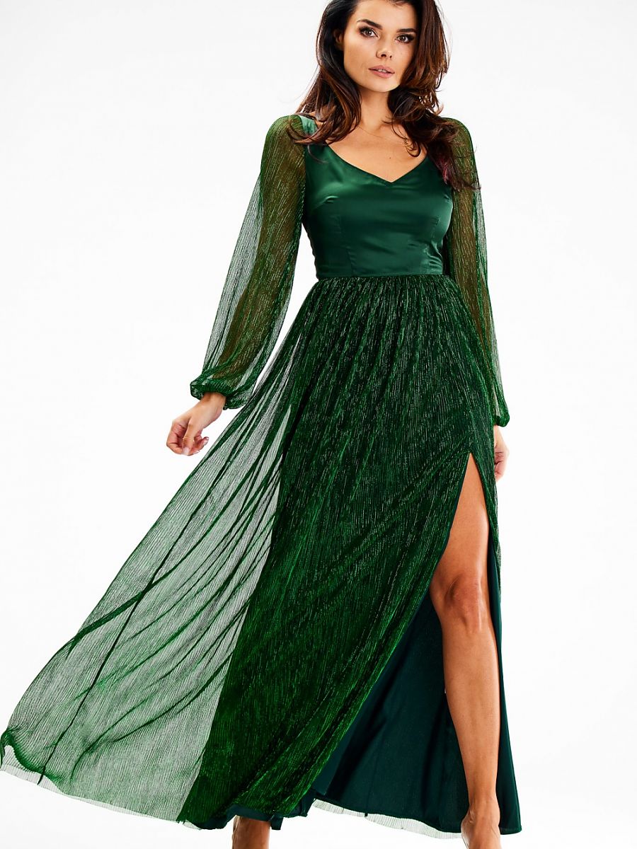 Long dress model 189438 Green by awama - Long Dresses