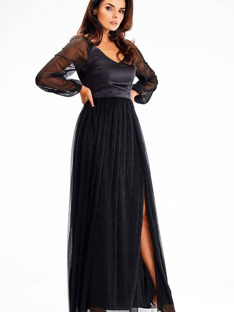 Long dress model 189439 Black by awama - Long Dresses