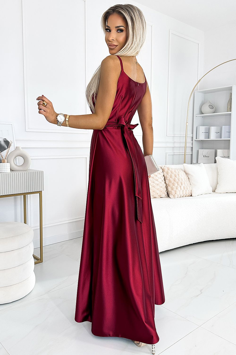 Long dress model 192467 Red by Numoco - Long Dresses