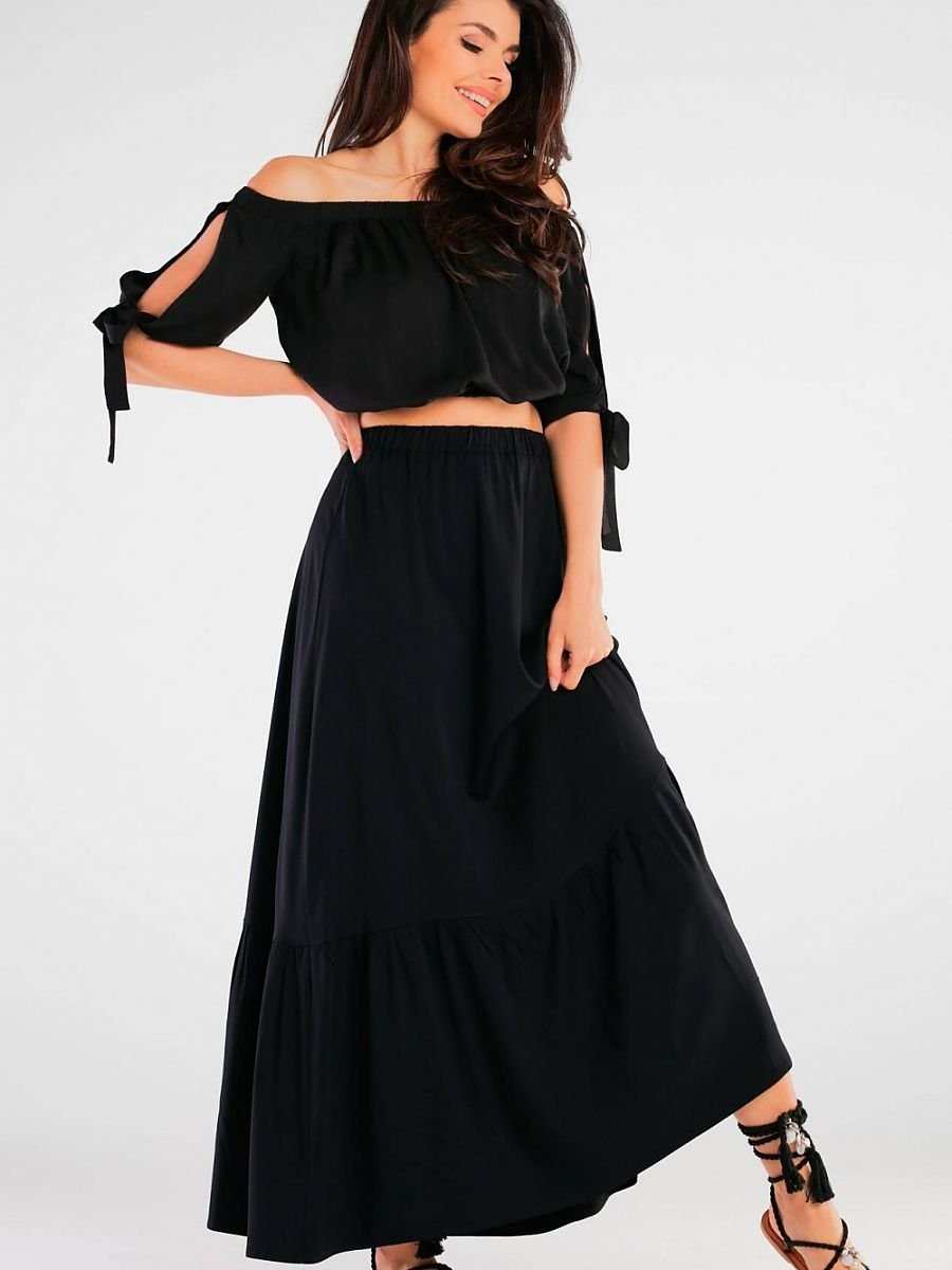 Long skirt model 166799 Black by awama - Long Skirts