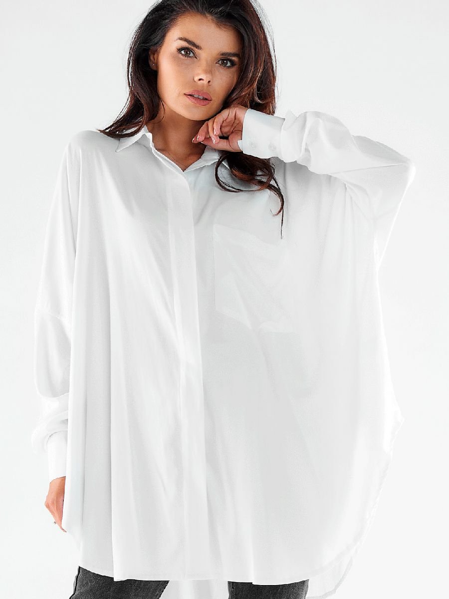 Long sleeve shirt model 173909 White by awama - One Size -