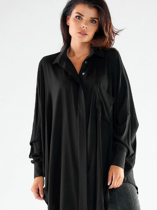 Long sleeve shirt model 173911 Black by awama - One Size -