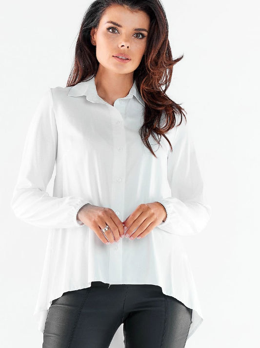 Long sleeve shirt model 173913 White by awama - Shirts