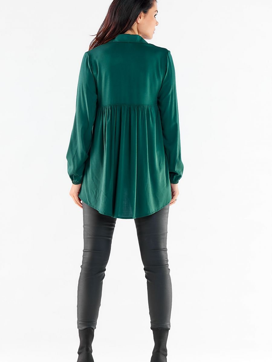 Long sleeve shirt model 173914 Green by awama - Shirts