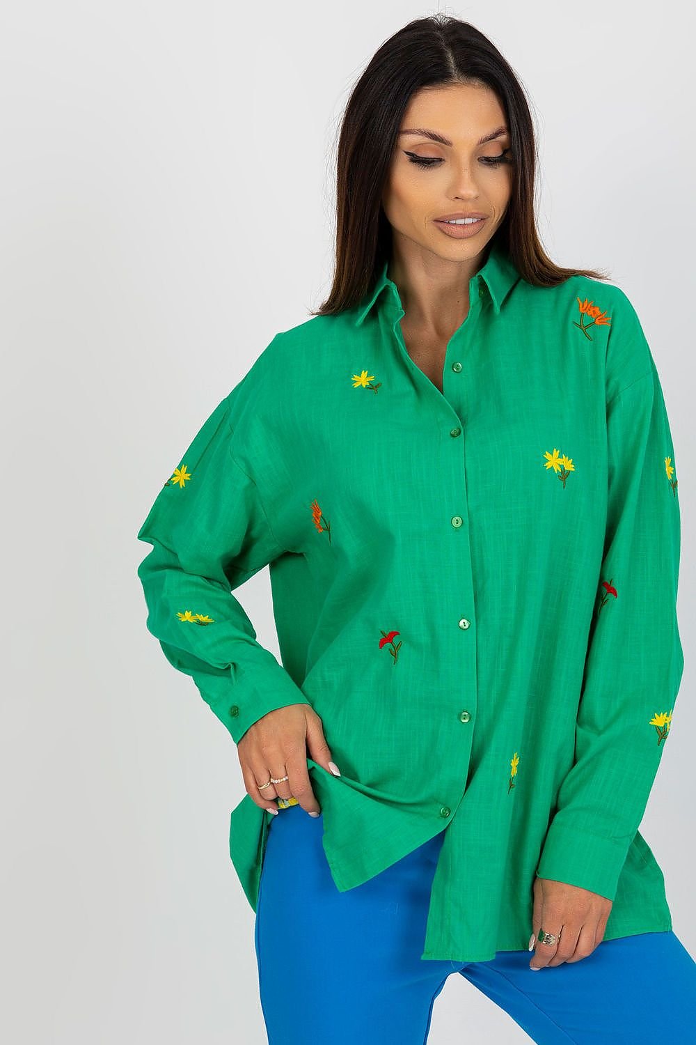 Long sleeve shirt model 181612 Green by Factory Price