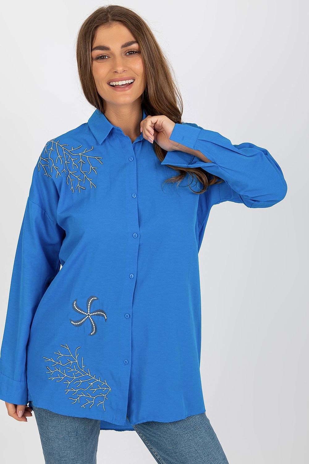 Long sleeve shirt model 181625 Blue by Factory Price - Long