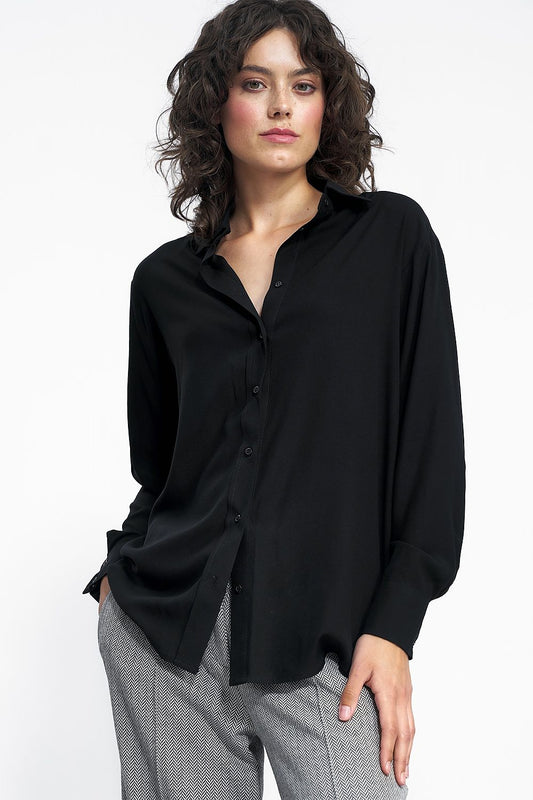 Long sleeve shirt model 184603 Black by Nife - Shirts