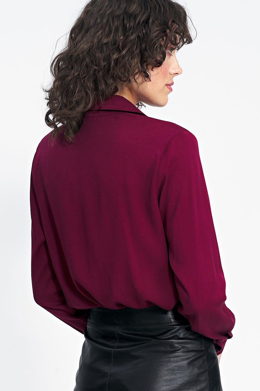 Long sleeve shirt model 184608 Burgundy by Nife - Shirts