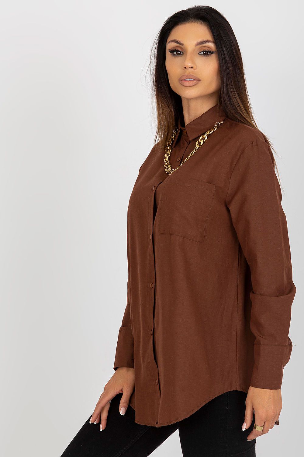 Long sleeve shirt model 184959 Brown by Factory Price