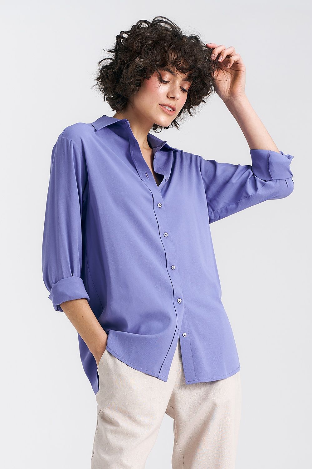 Long sleeve shirt model 192969 Violet by Nife - Shirts