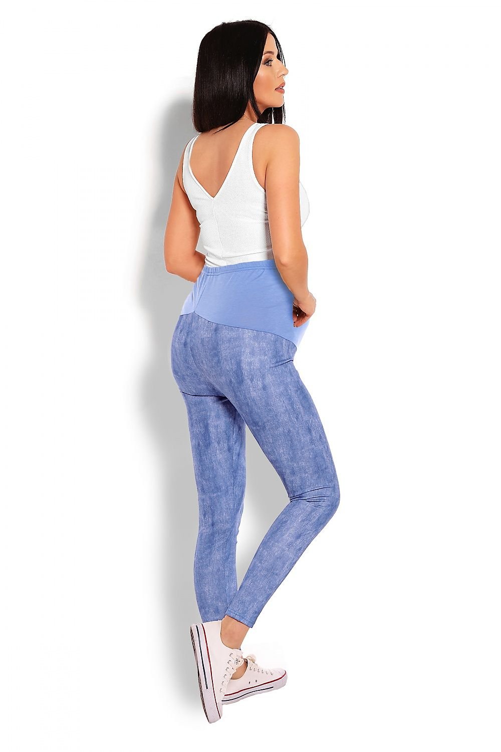 Maternity leggings model 125822 Blue by PeeKaBoo - Leggings