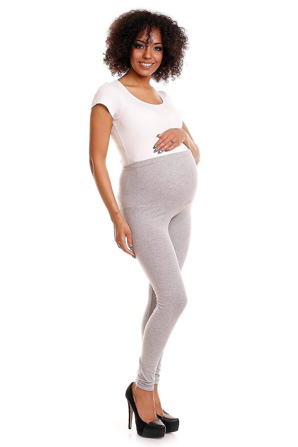 Maternity leggings model 174800 Grey by PeeKaBoo - Leggings