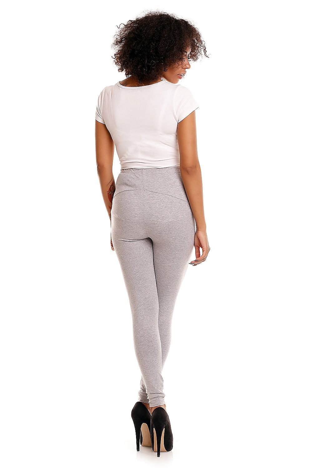 Maternity leggings model 84438 Grey by PeeKaBoo - Leggings