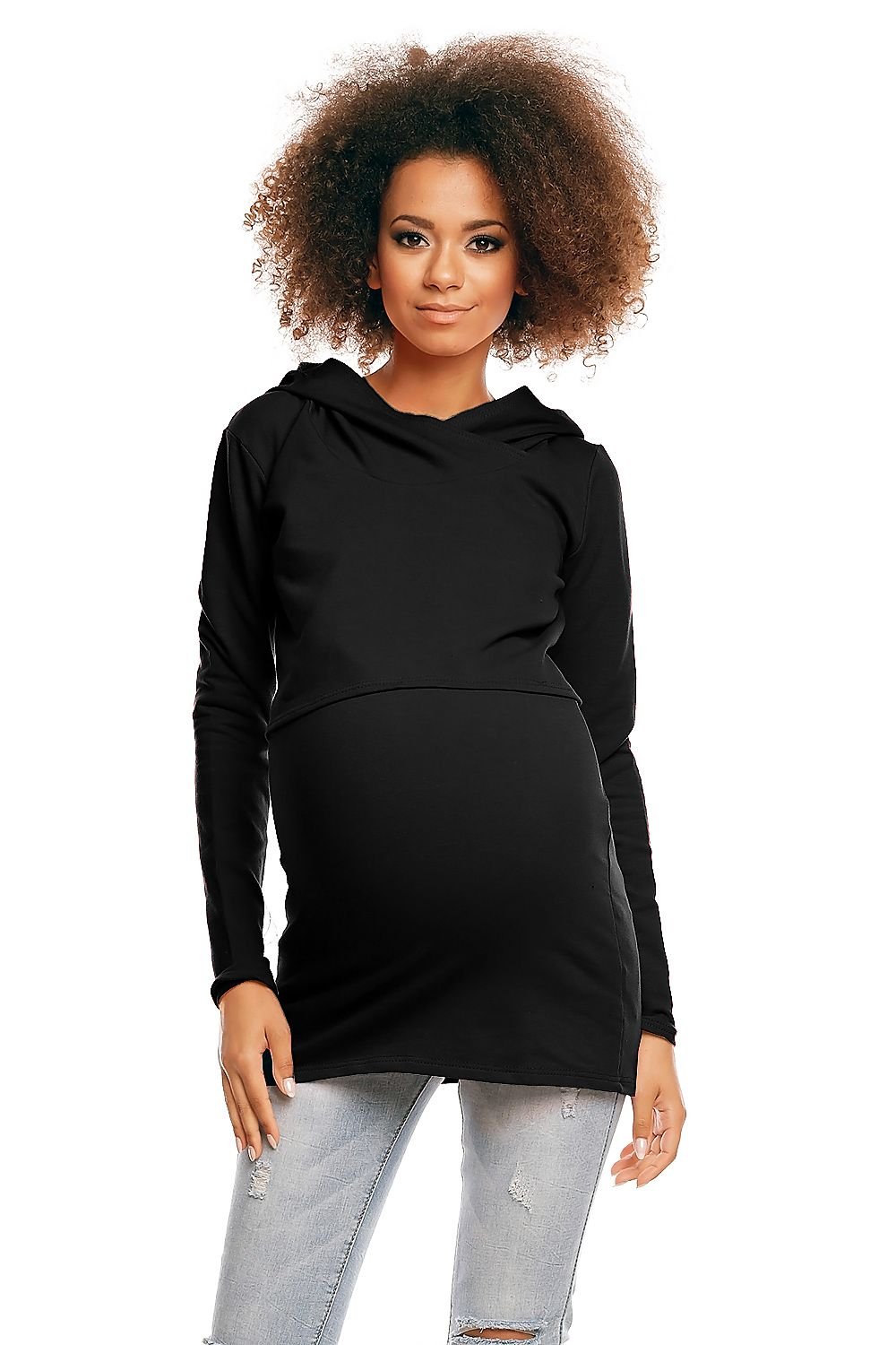 Maternity sweatshirt model Black by 84463 PeeKaBoo