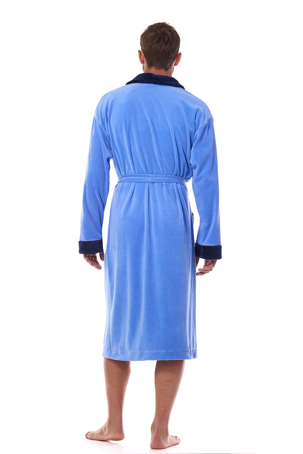 Men’s Bathrobe model 199722 Blue by L&L collection