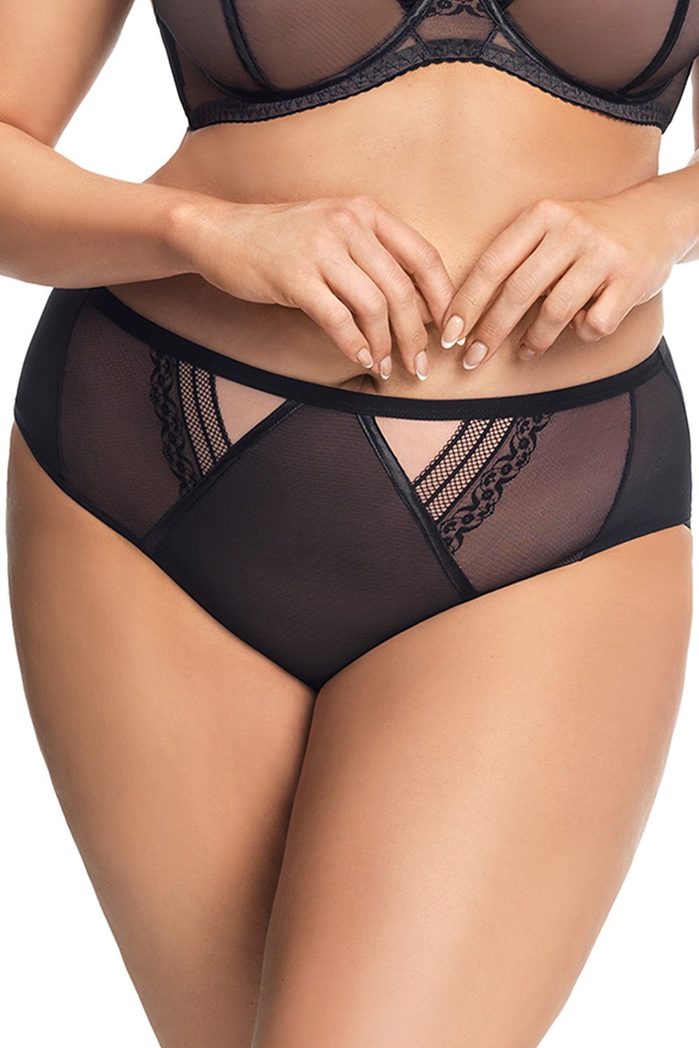 Panties model 161784 Black by Gorsenia Lingerie