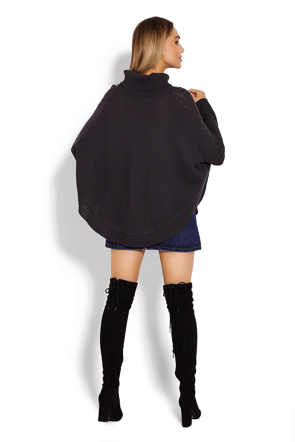 Poncho model 122918 Grey by PeeKaBoo - One Size Ponchos