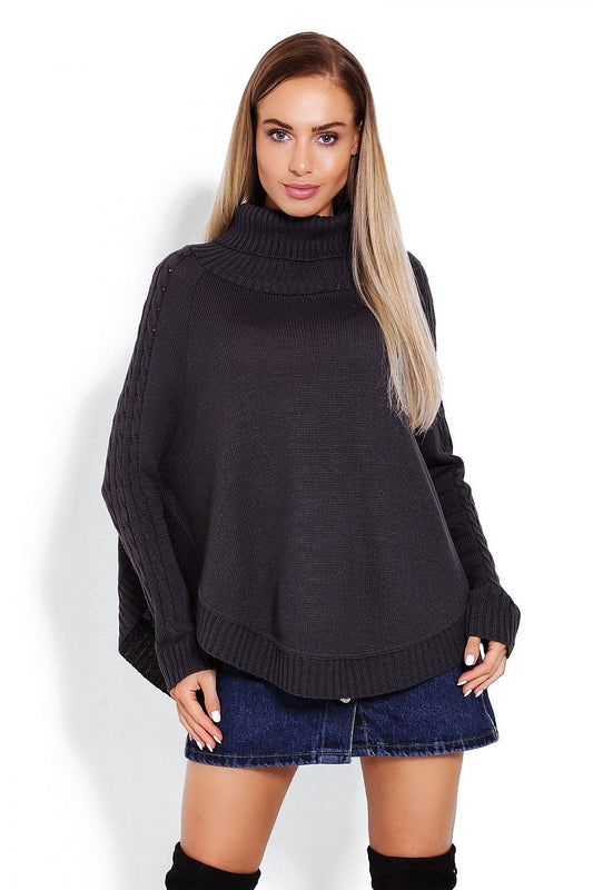 Poncho model 122918 Grey by PeeKaBoo - One Size Ponchos