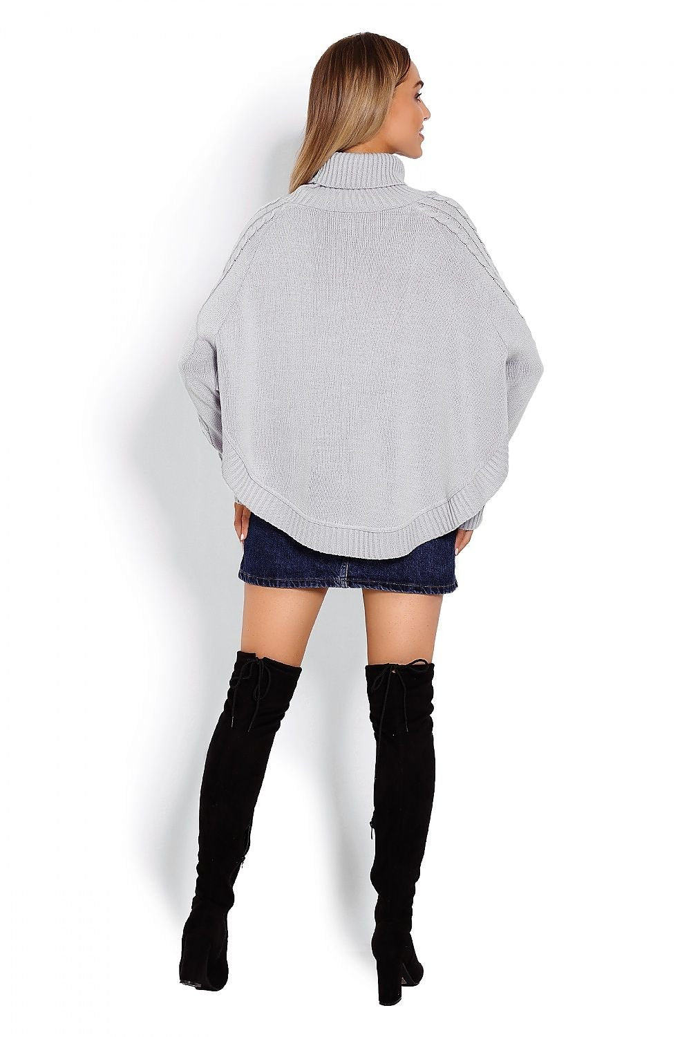 Poncho model 122920 Grey by PeeKaBoo - One Size Ponchos