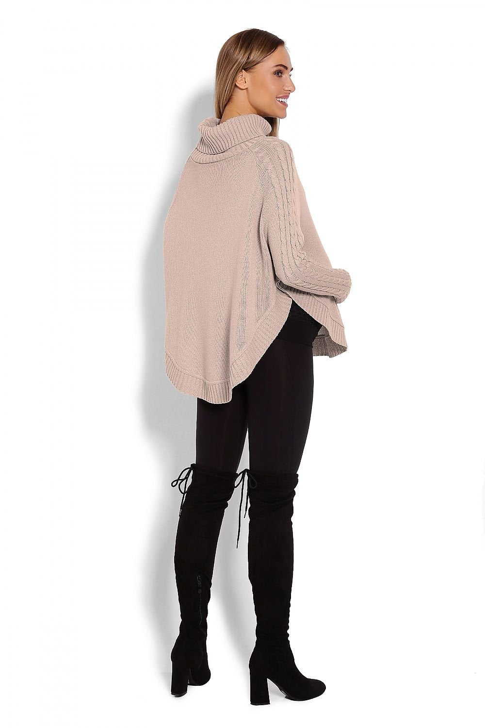 Poncho model 122940 Beige by PeeKaBoo - One Size Ponchos