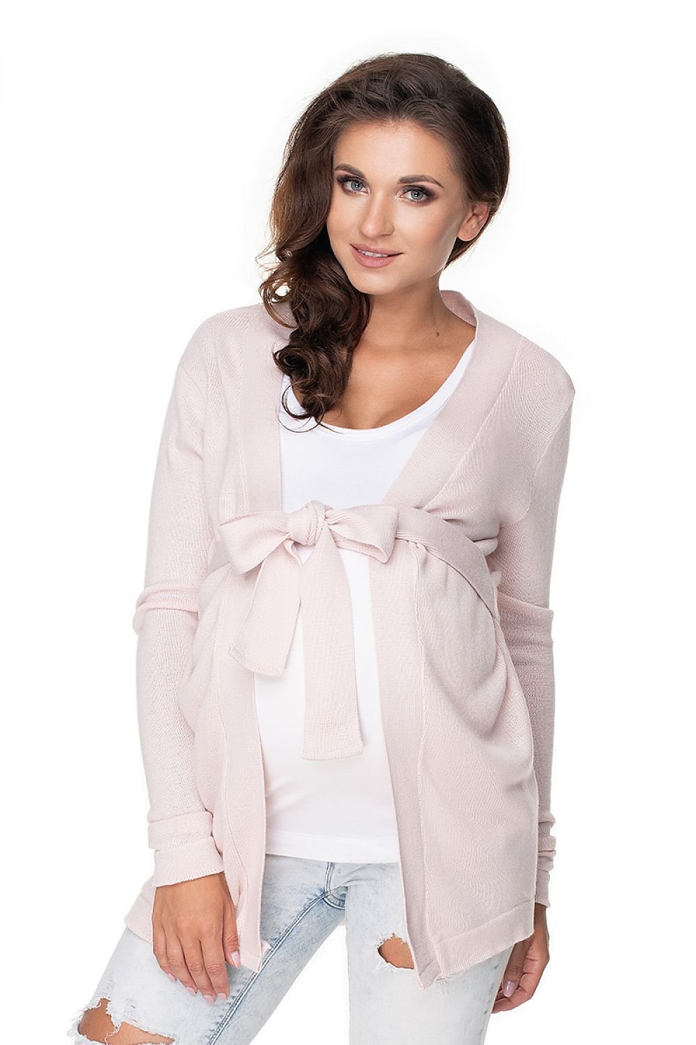 Pregnancy cardigan model 135972 Pink by PeeKaBoo - One Size