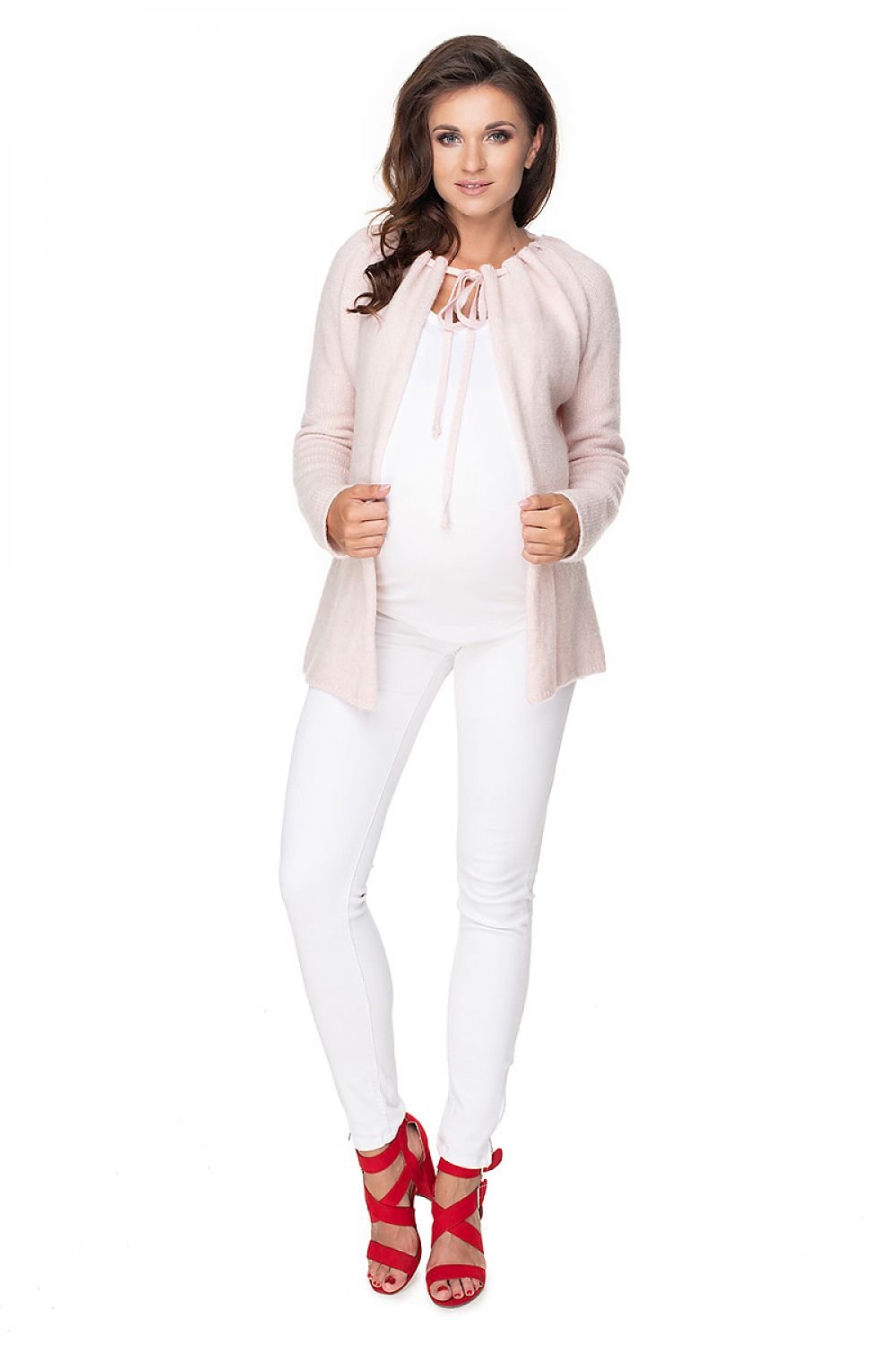 Pregnancy cardigan model 135983 Pink by PeeKaBoo - One Size