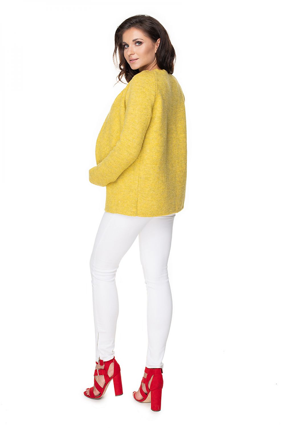 Pregnancy cardigan model 135985 Yellow by PeeKaBoo