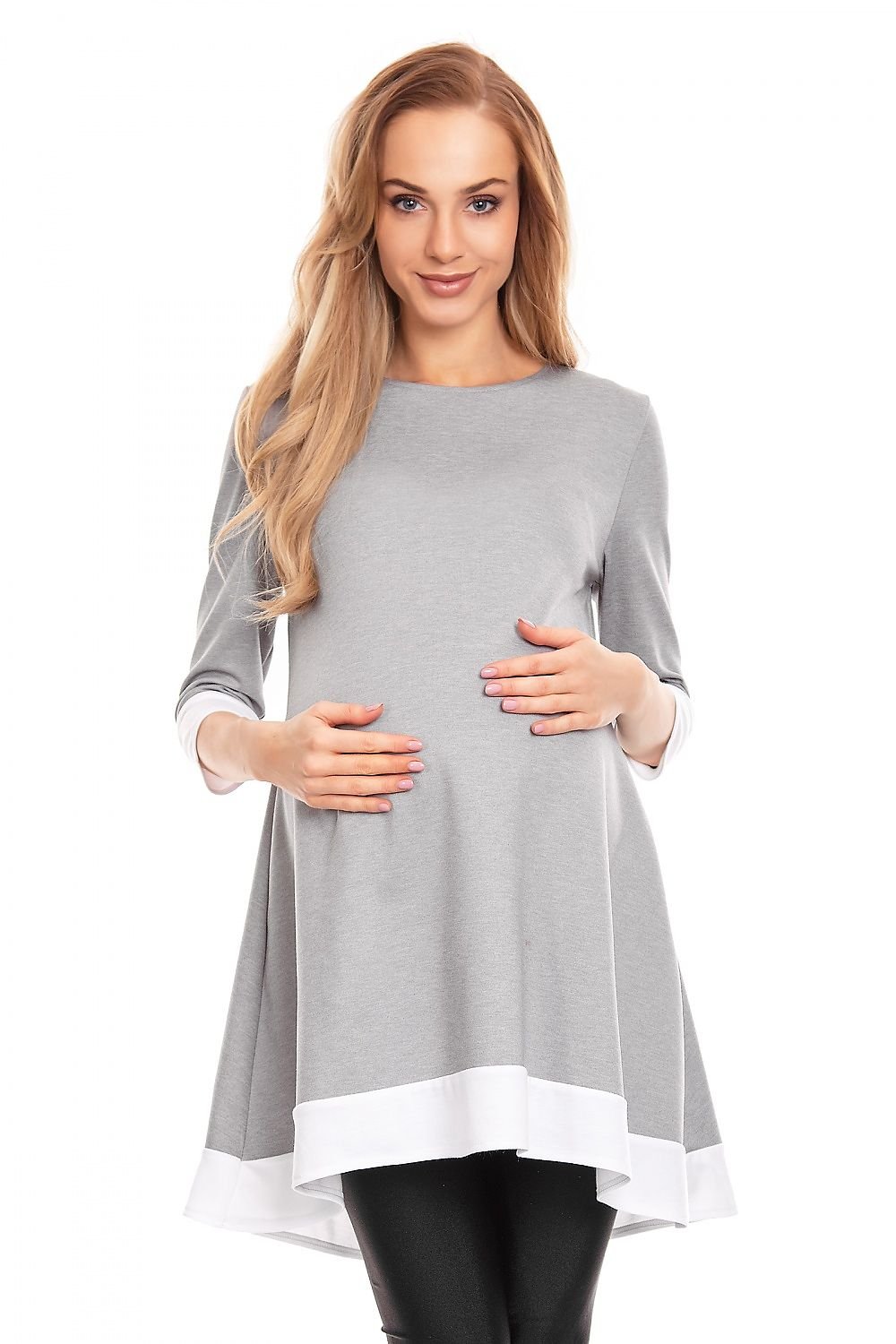 Pregnancy dress model 132028 Grey by PeeKaBoo - Dresses