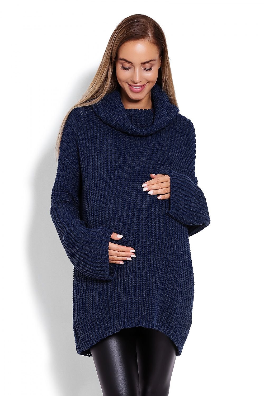 Pregnancy sweater model 122946 Navy Blue by PeeKaBoo