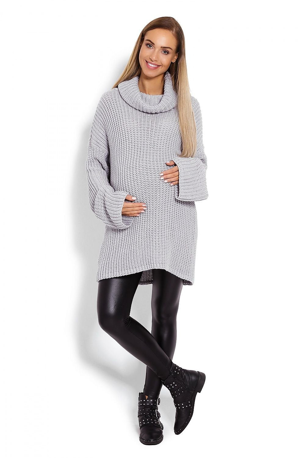 Pregnancy sweater model 122947 Grey by PeeKaBoo - One Size