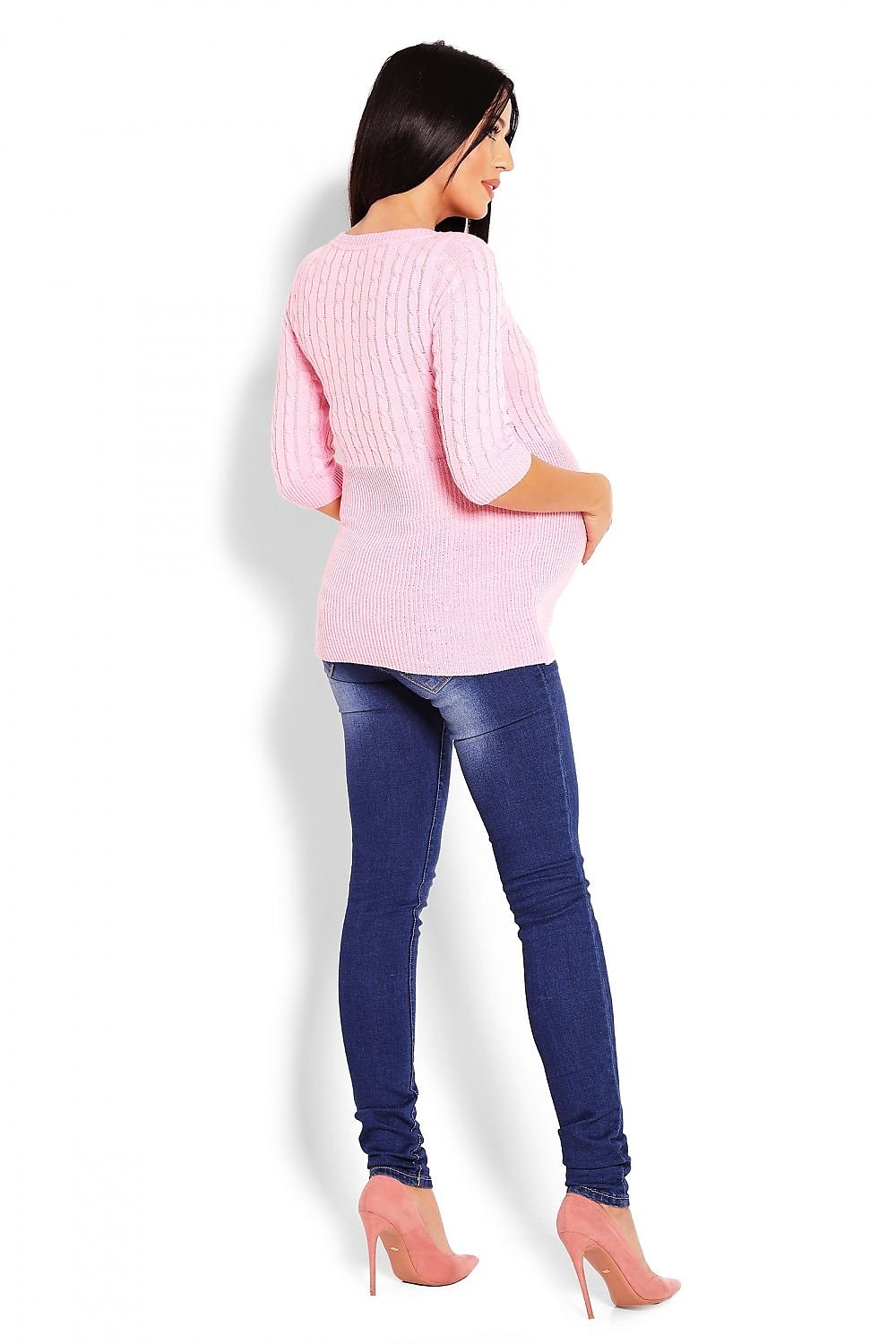 Pregnancy sweater model 123420 Pink by PeeKaBoo - One Size