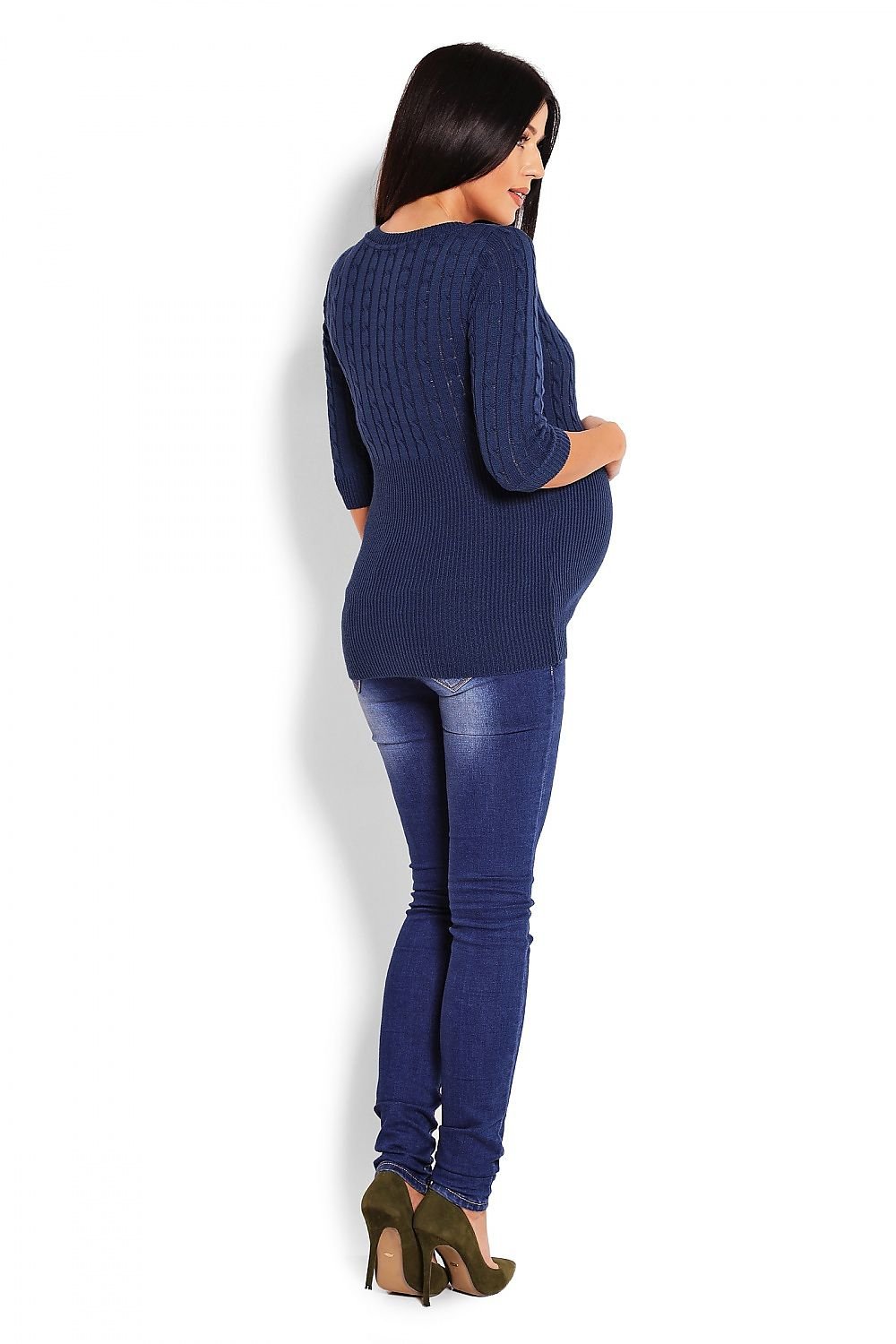 Pregnancy sweater model 123422 Navy Blue by PeeKaBoo