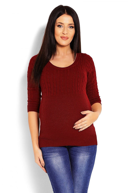 Pregnancy sweater model 123424 Red by PeeKaBoo - One Size