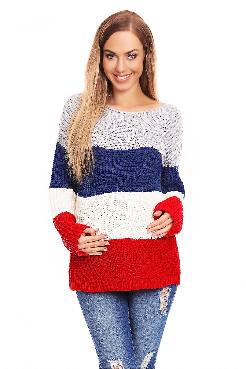 Pregnancy sweater model 132021 Multicolor by PeeKaBoo