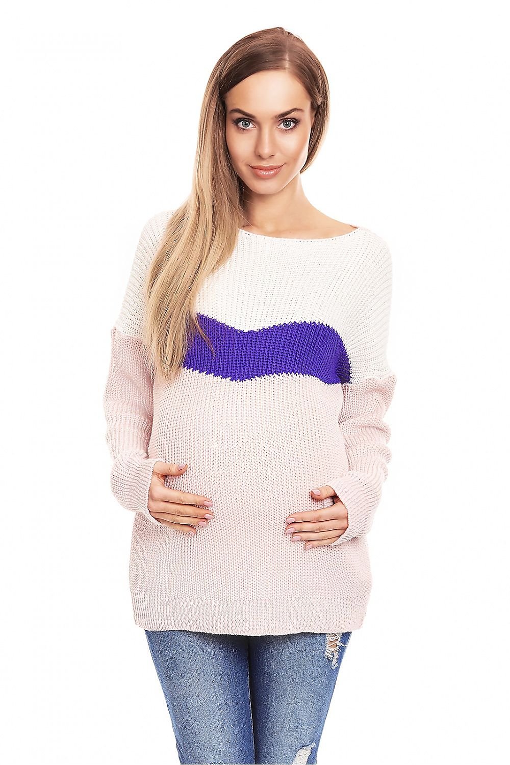 Pregnancy sweater model 132025 Multicolor by PeeKaBoo