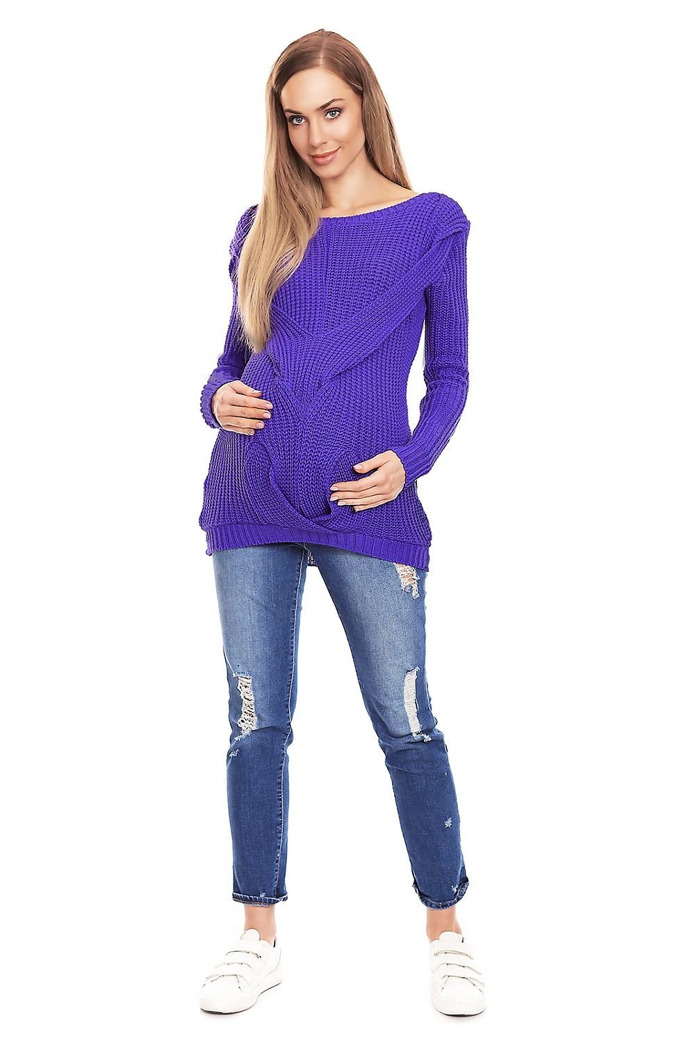 Pregnancy sweater model 132032 Violet by PeeKaBoo