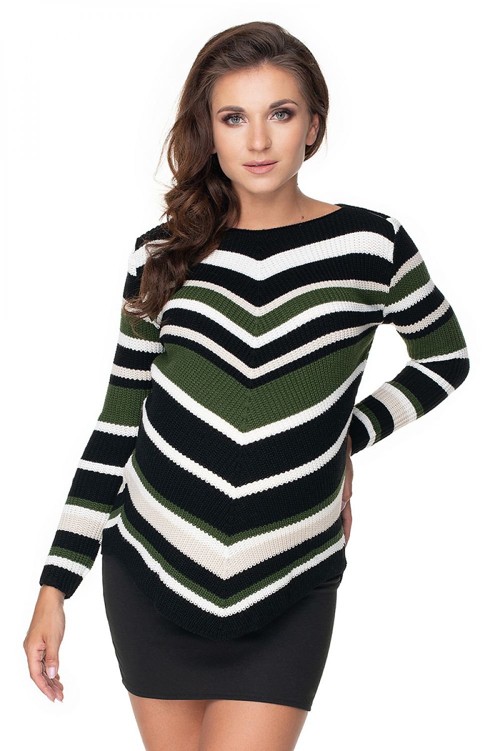 Pregnancy sweater model 135979 Green by PeeKaBoo - One Size