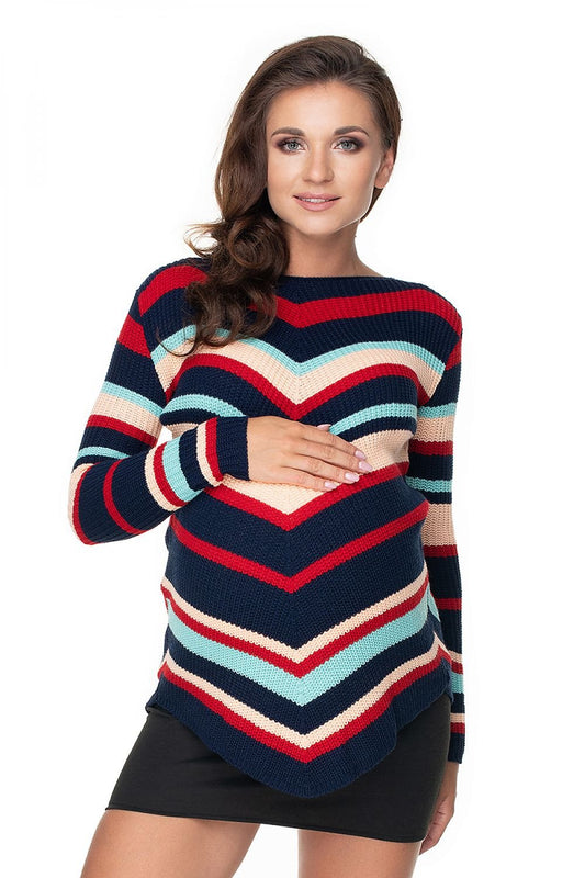 Pregnancy sweater model 135980 Navy Blue by PeeKaBoo