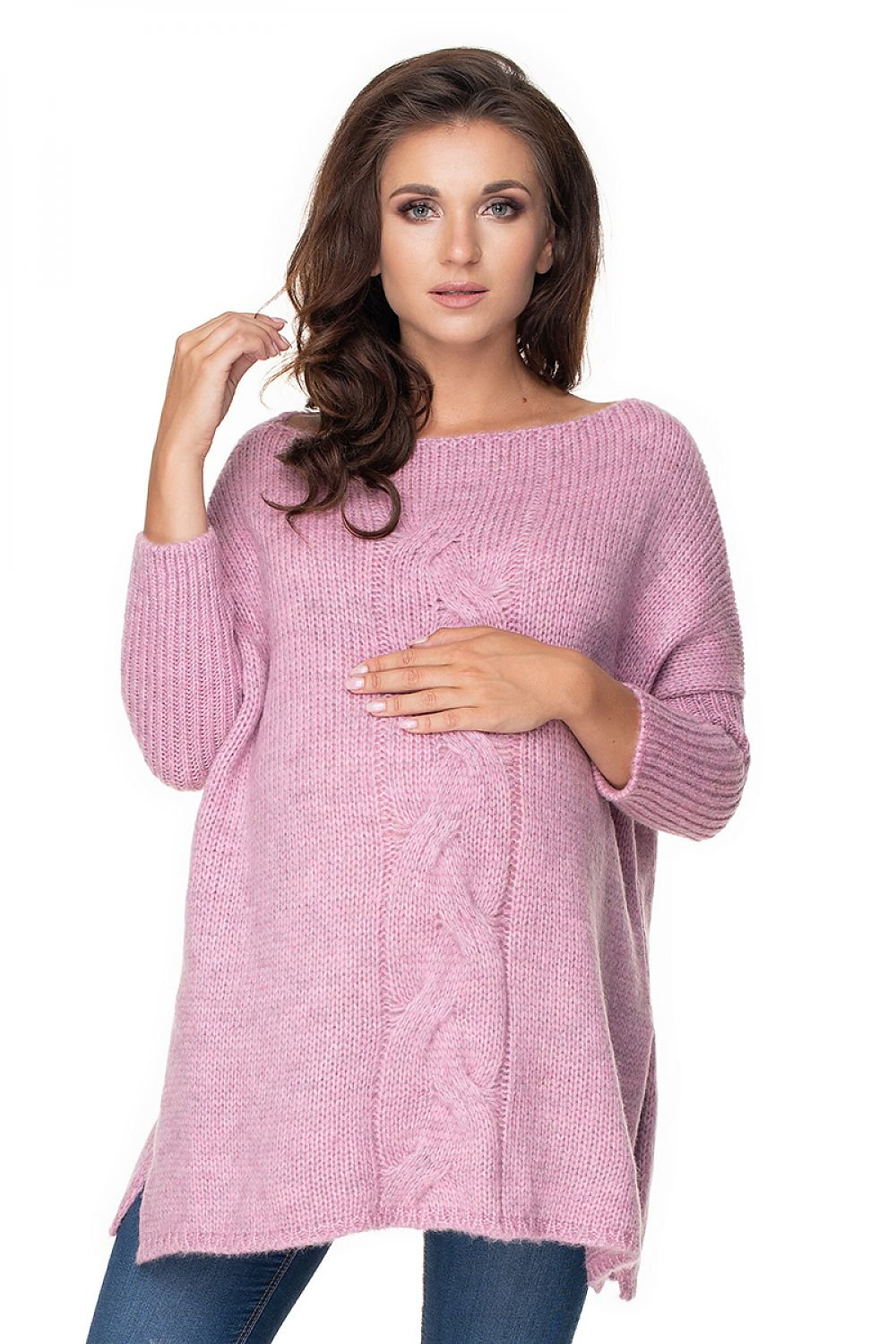 Pregnancy sweater model 135982 Pink by PeeKaBoo - One Size