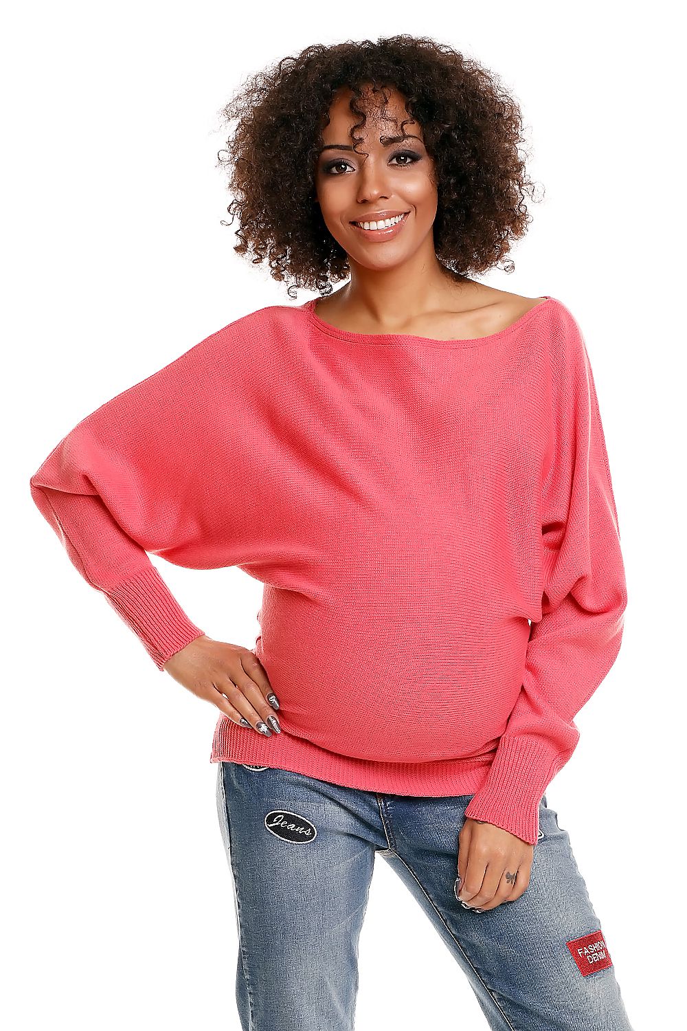 Pregnancy sweater model 84275 Pink by PeeKaBoo - One Size