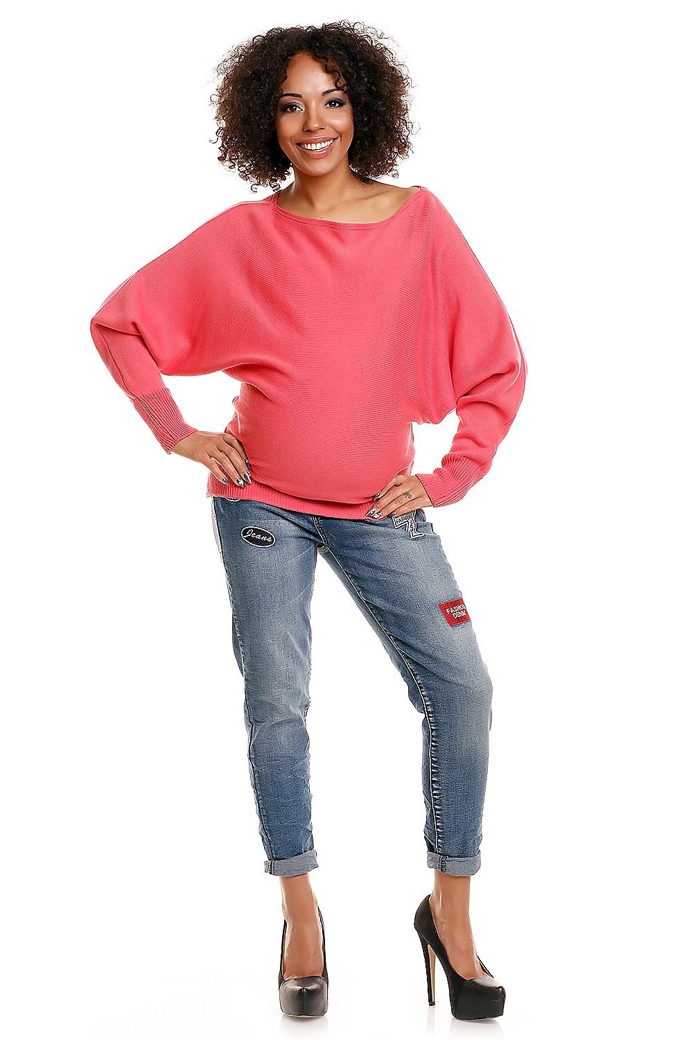 Pregnancy sweater model 84275 Pink by PeeKaBoo - One Size