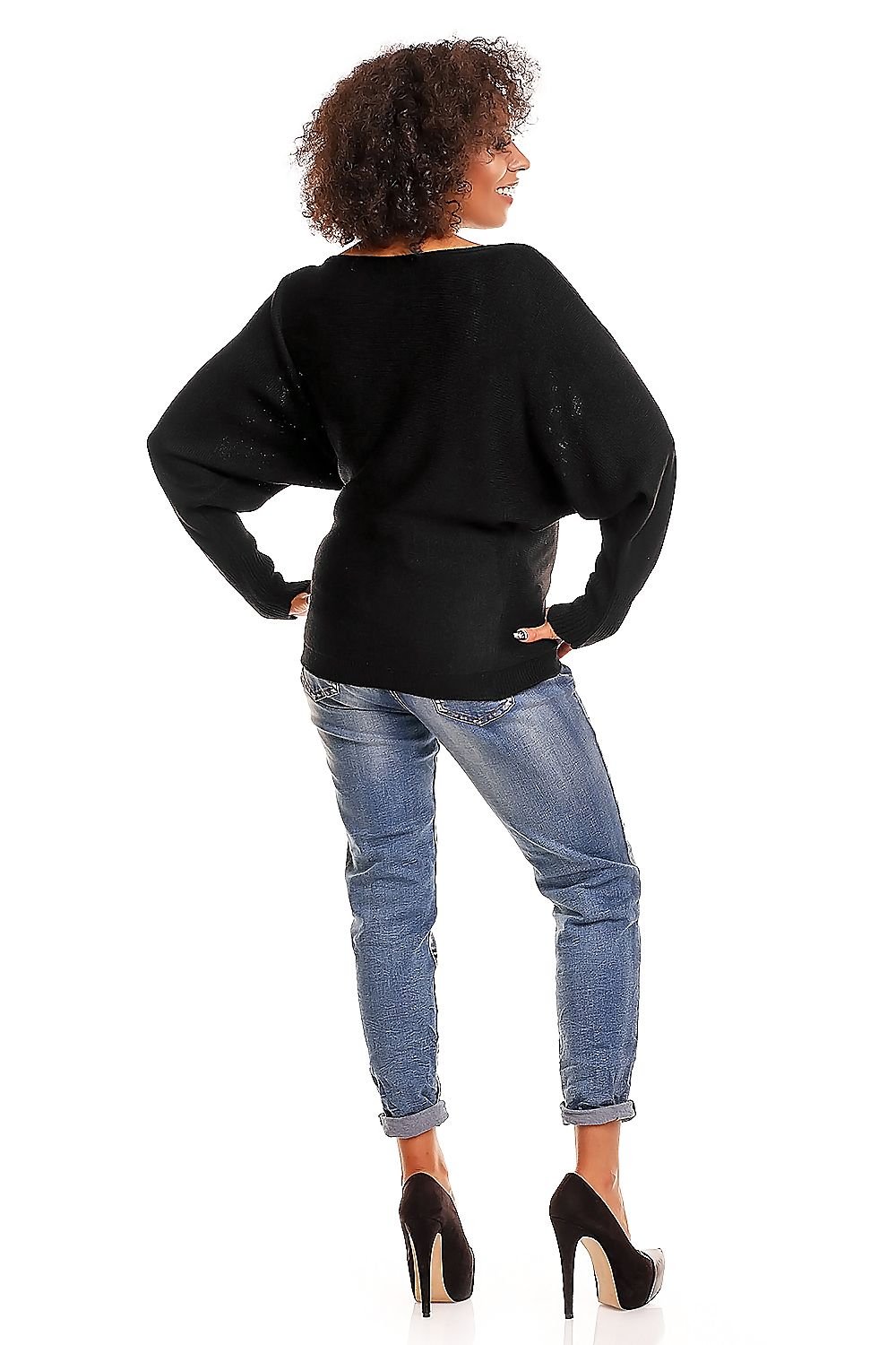 Pregnancy sweater model 84276 Black by PeeKaBoo - One Size