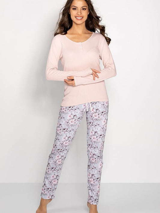 Pyjama Model 190019 Margarita Pink/Grey by Momenti Per