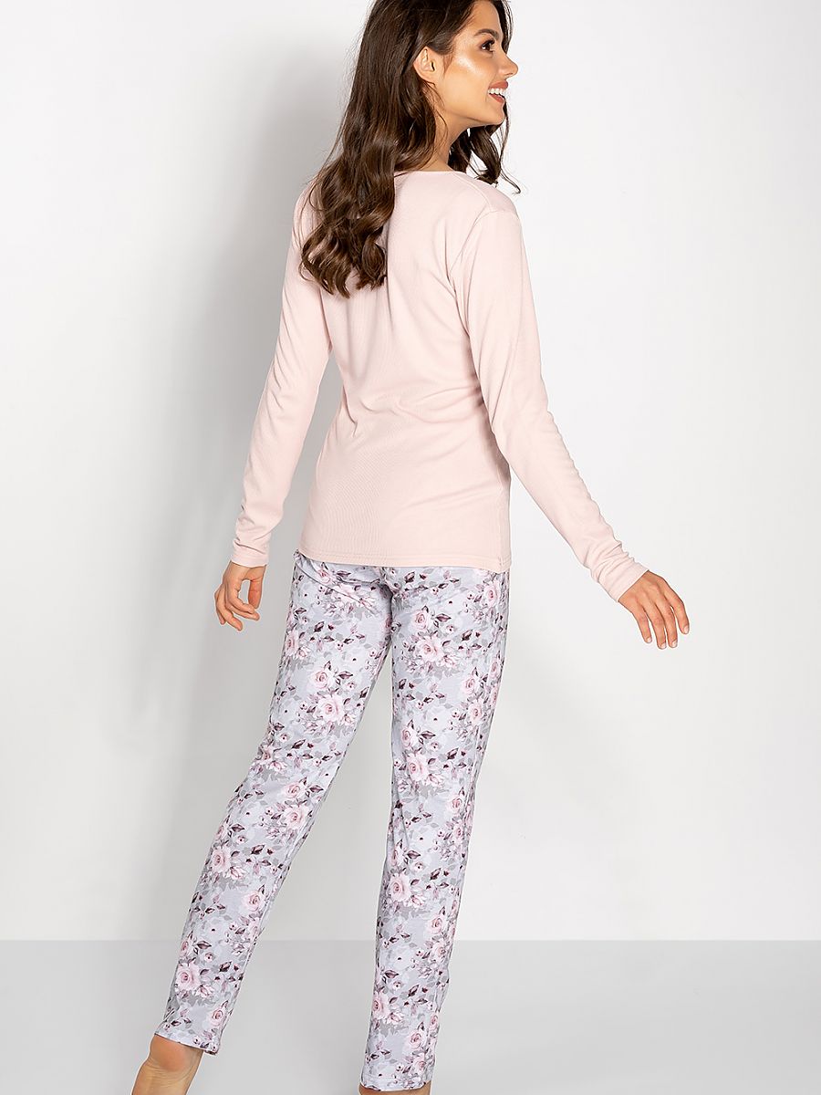 Pyjama Model 190019 Margarita Pink/Grey by Momenti Per