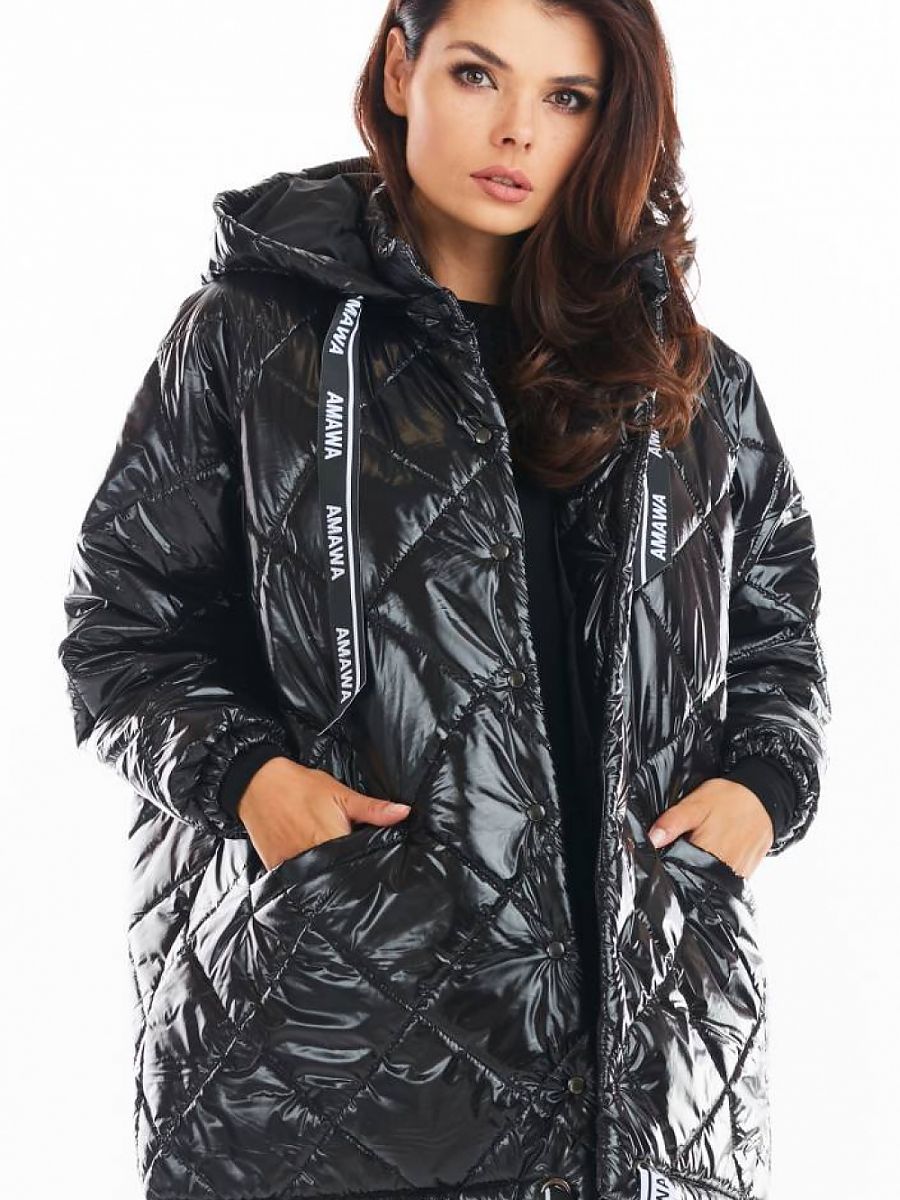 Quilted Jacket model 149754 Black by awama - One Size -