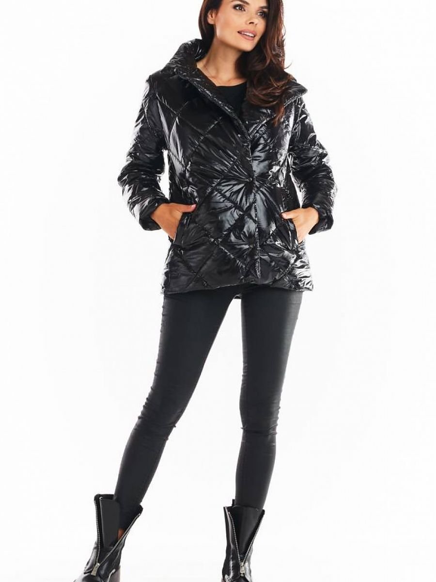 Quilted Jacket model 150775 Black by awama - Quilted Jackets