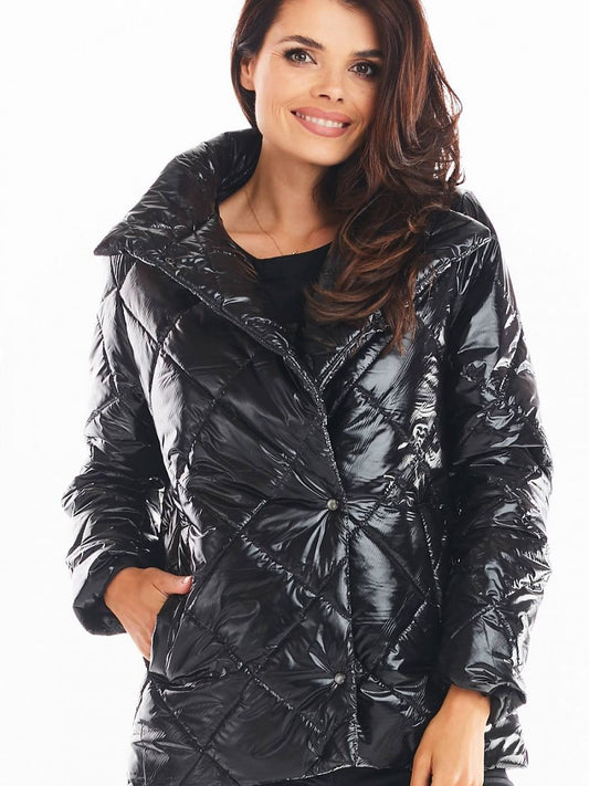 Quilted Jacket model 150775 Black by awama - Quilted Jackets