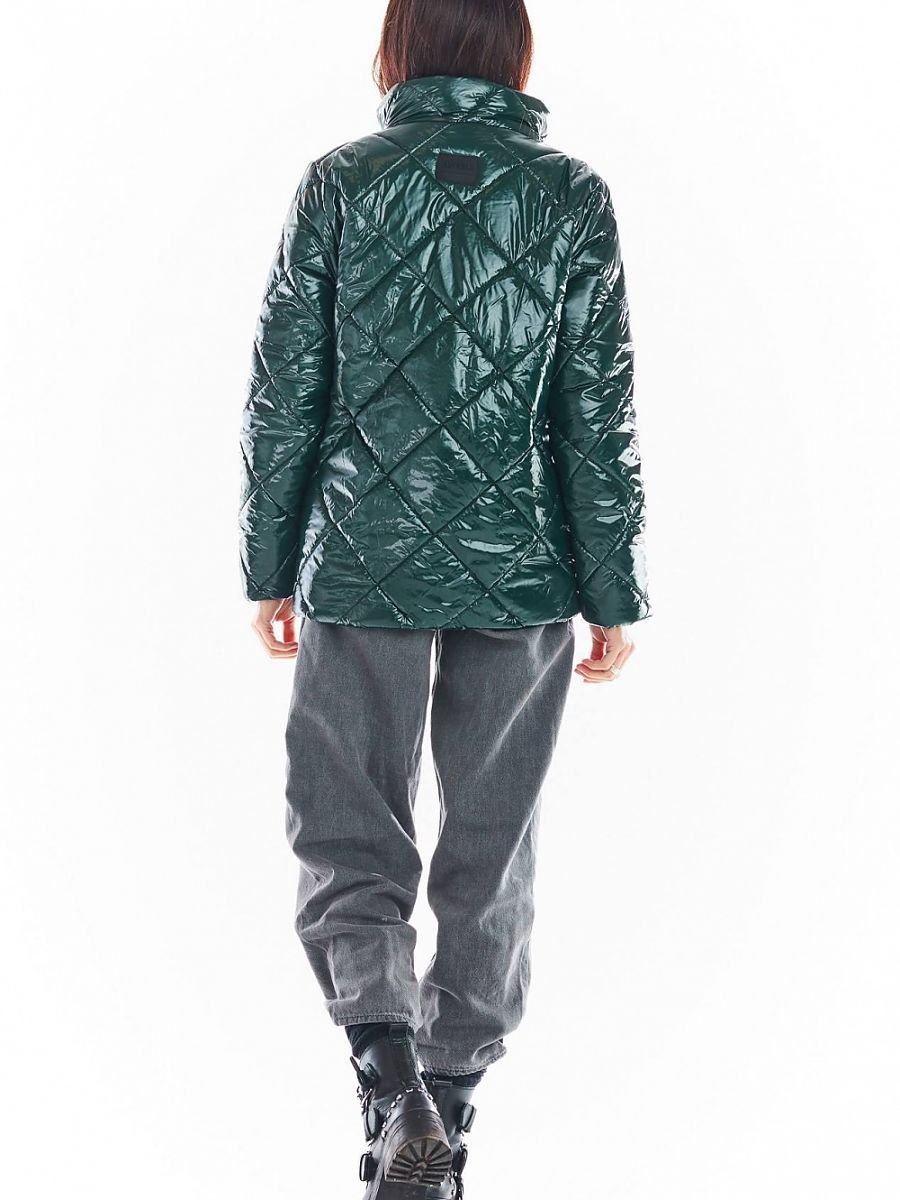 Quilted Jacket model 150776 Green by awama - Quilted Jackets