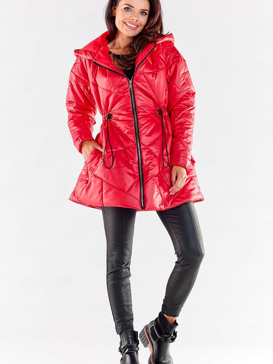 Quilted Jacket model 173882 Red by awama - Quilted Jackets