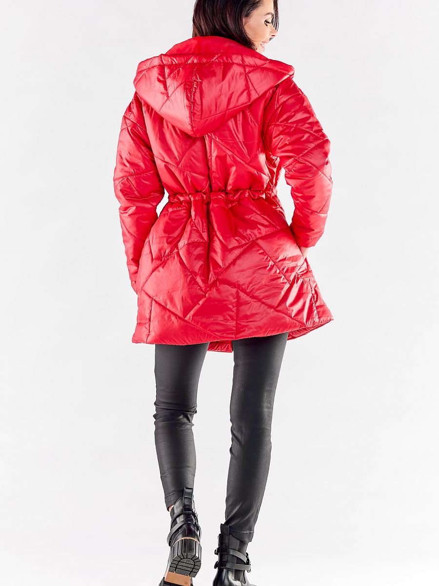 Quilted Jacket model 173882 Red by awama - Quilted Jackets